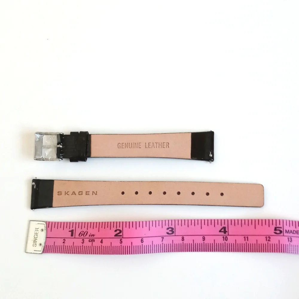 Set of Skagen Watch Wrist Bands / Watch Straps Black & White Set of 2 (Denmark) - Picture 11 of 16